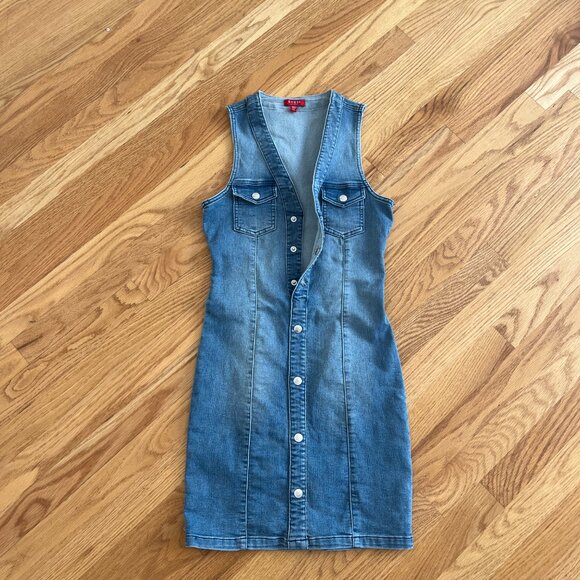 Guess y2k sultry bodycon denim dress cute denim dress - Picture 2 of 7